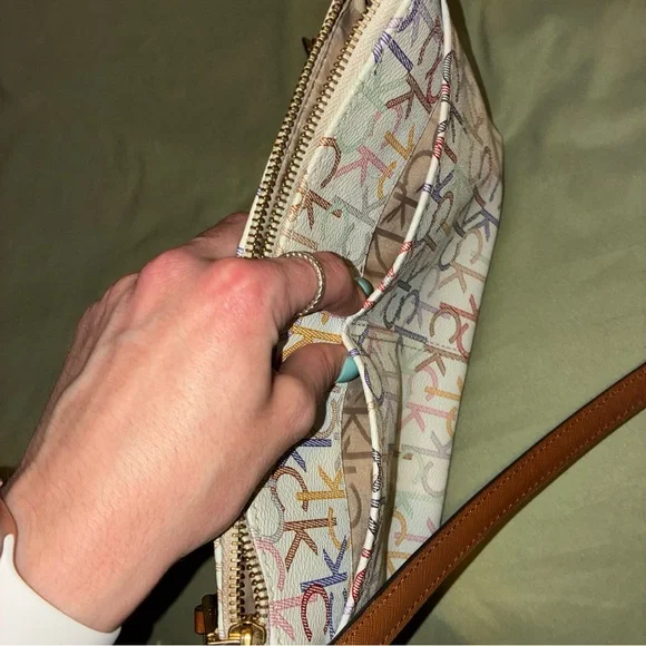 Calvin Klein White Multicolor Crossbody Bag - Picture 6 of 6